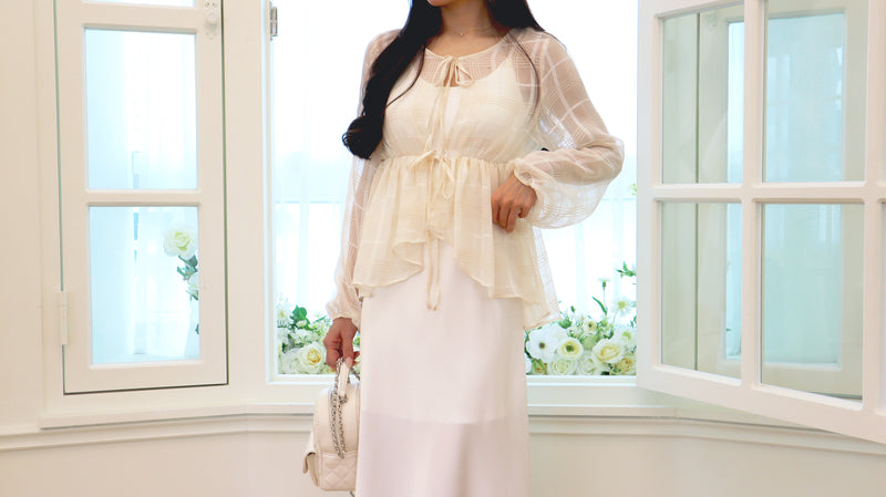 < M A D E > Sepia Kisses Chiffon Blouse