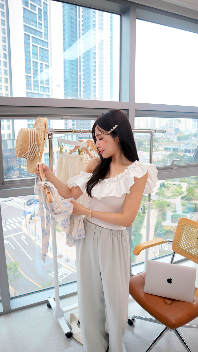 Waffle Ruffles Top