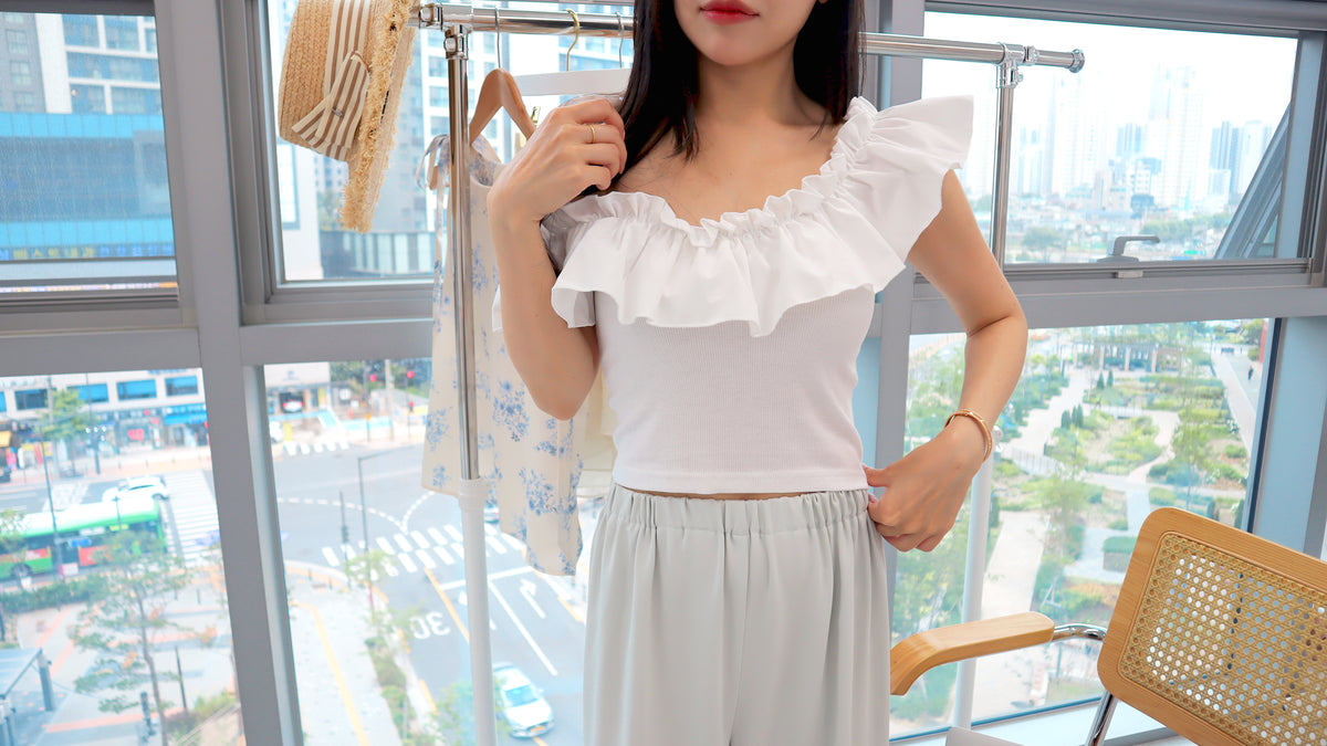 Waffle Ruffles Top