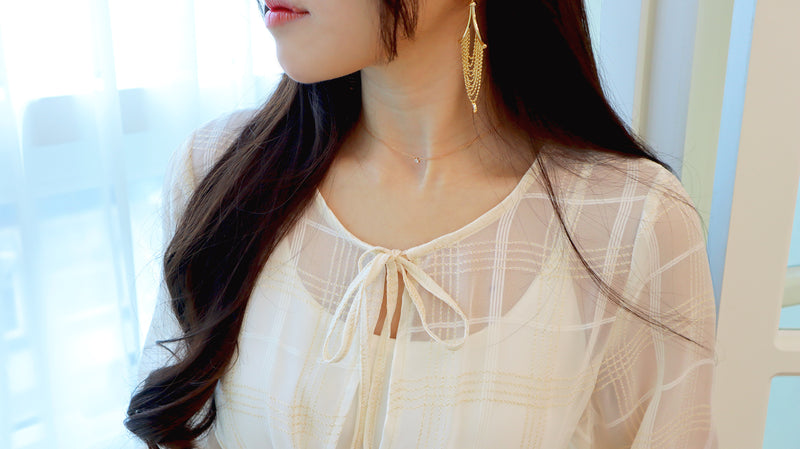 < M A D E > Sepia Kisses Chiffon Blouse