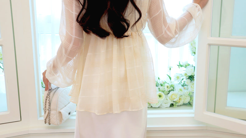 < M A D E > Sepia Kisses Chiffon Blouse