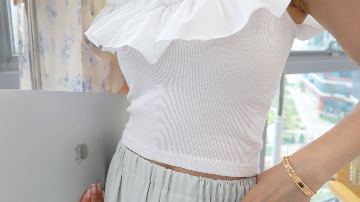 Waffle Ruffles Top