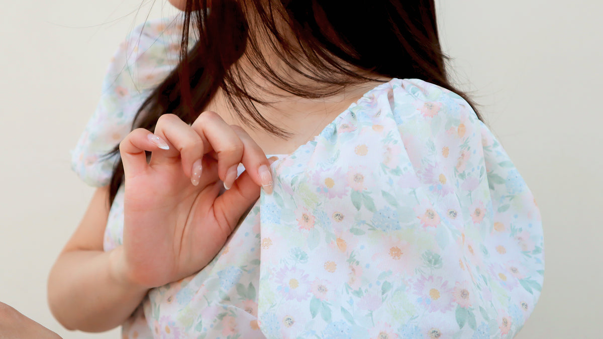 < M A D E > Pastel Cream Bubble Blouse