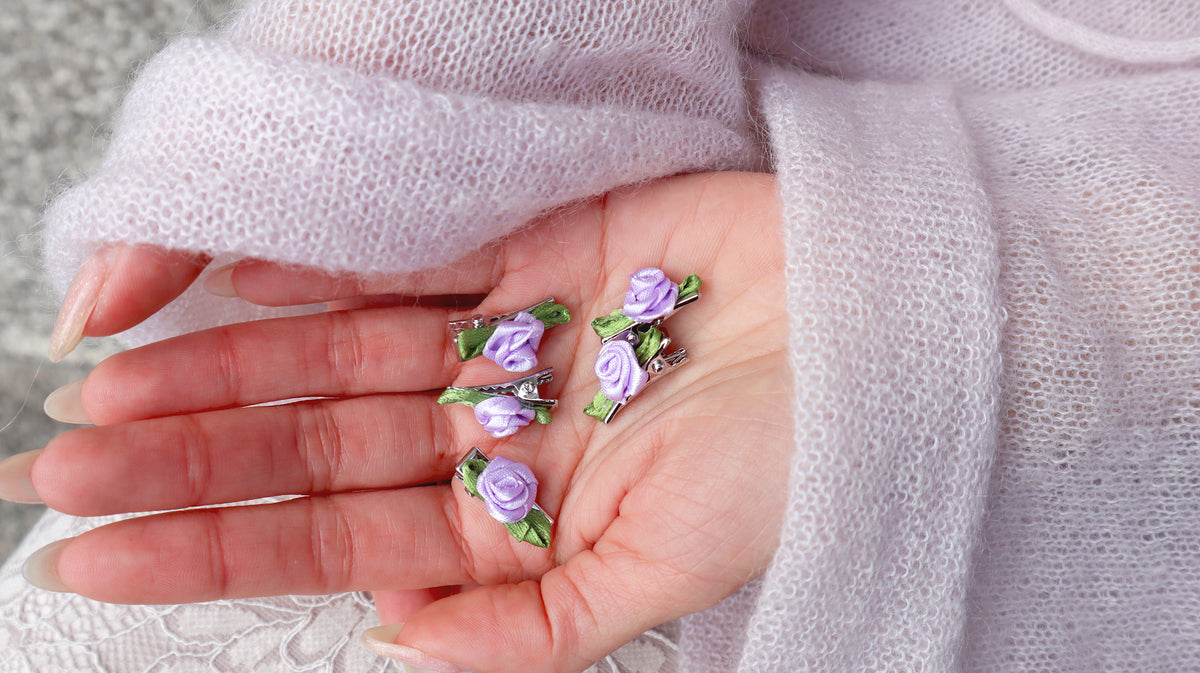 Rose Lamella Hair Clip Set