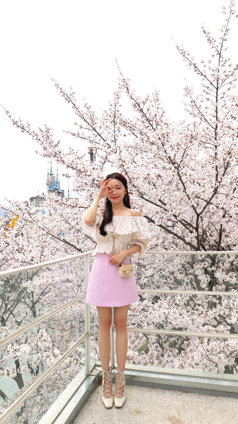 Flying To The Pink Blossom Blouse