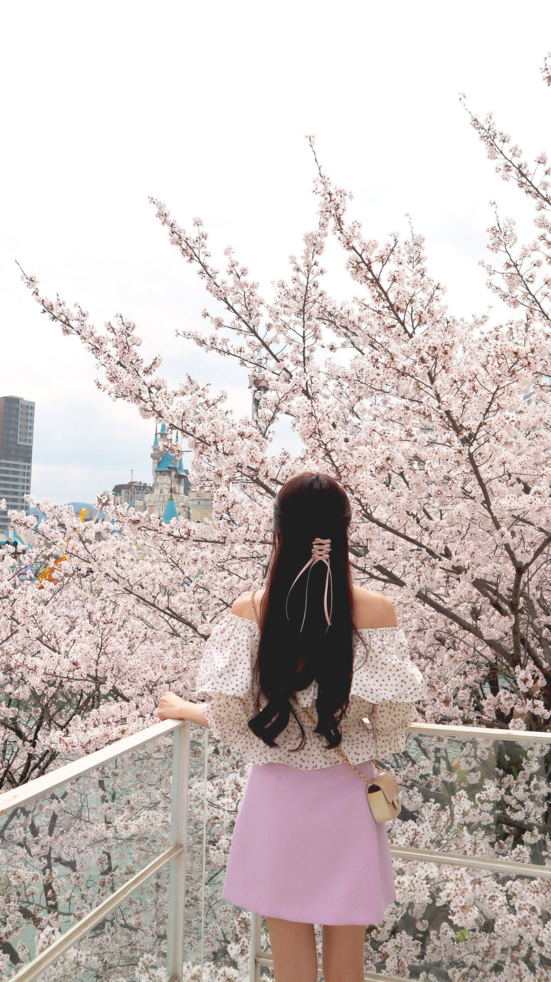 Flying To The Pink Blossom Blouse