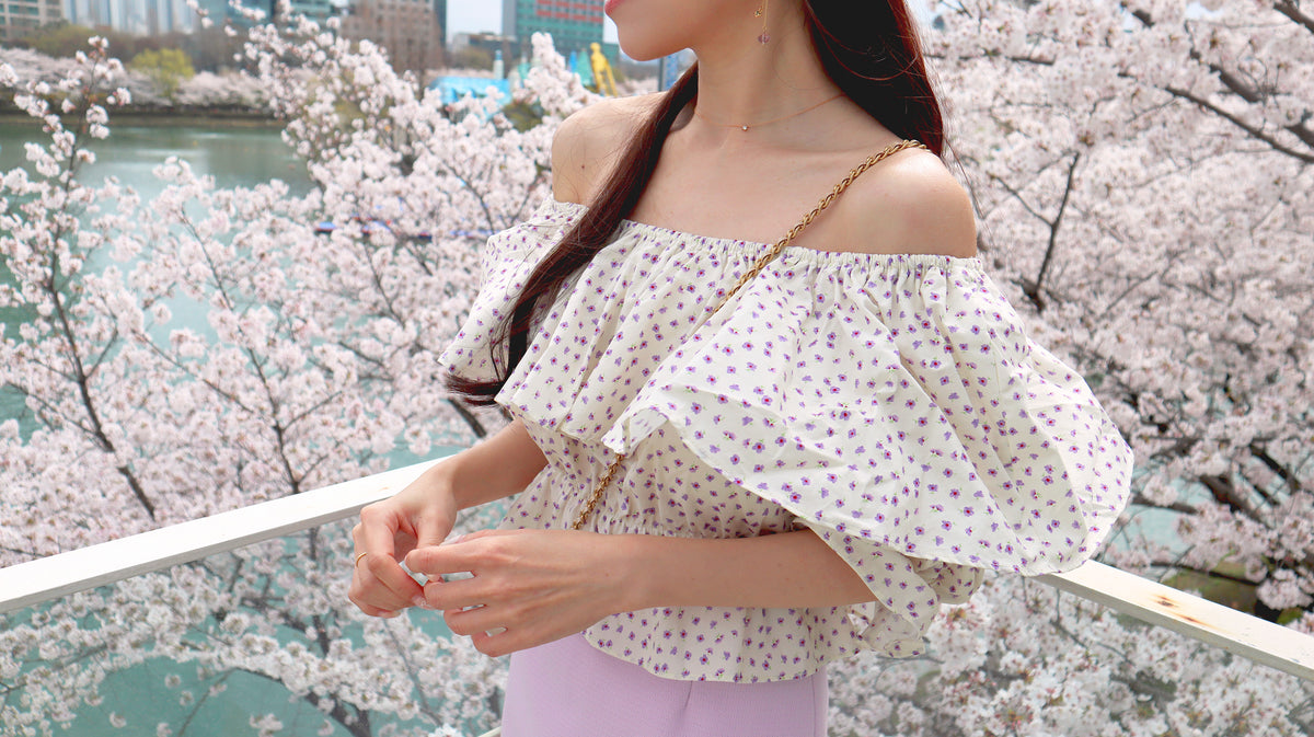 Flying To The Pink Blossom Blouse