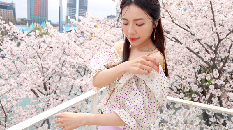 Flying To The Pink Blossom Blouse