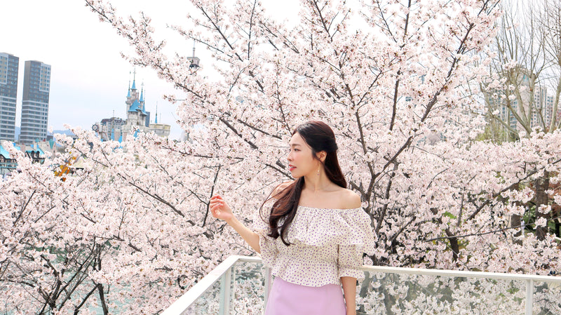 Flying To The Pink Blossom Blouse