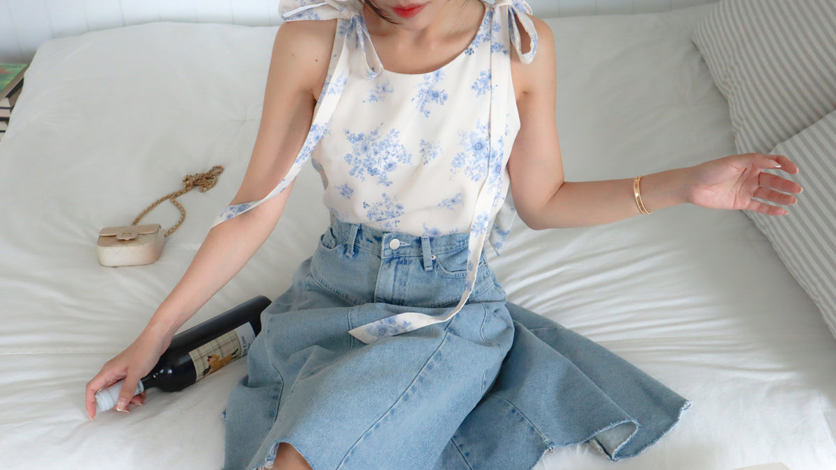 < M A D E > The Porcelain Silky Vest