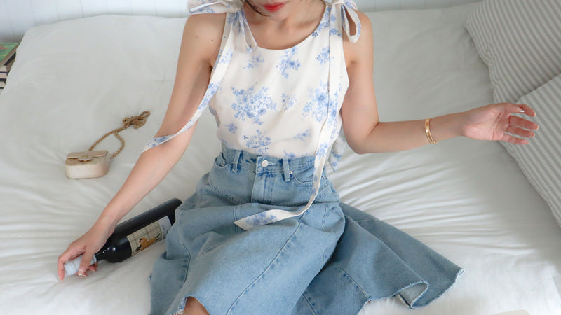 < M A D E > The Porcelain Silky Vest