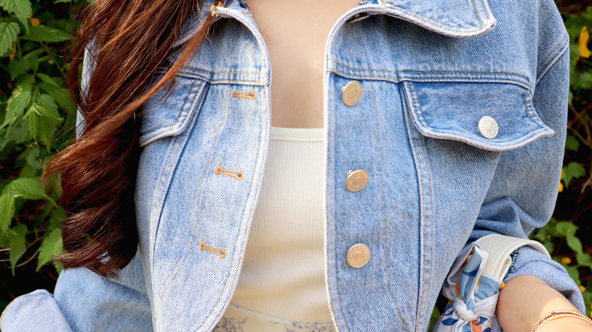 Petite Cropped Denim Jacket