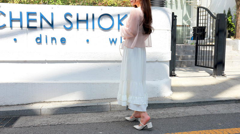 < M A D E > Light Of Moon Long Skirt