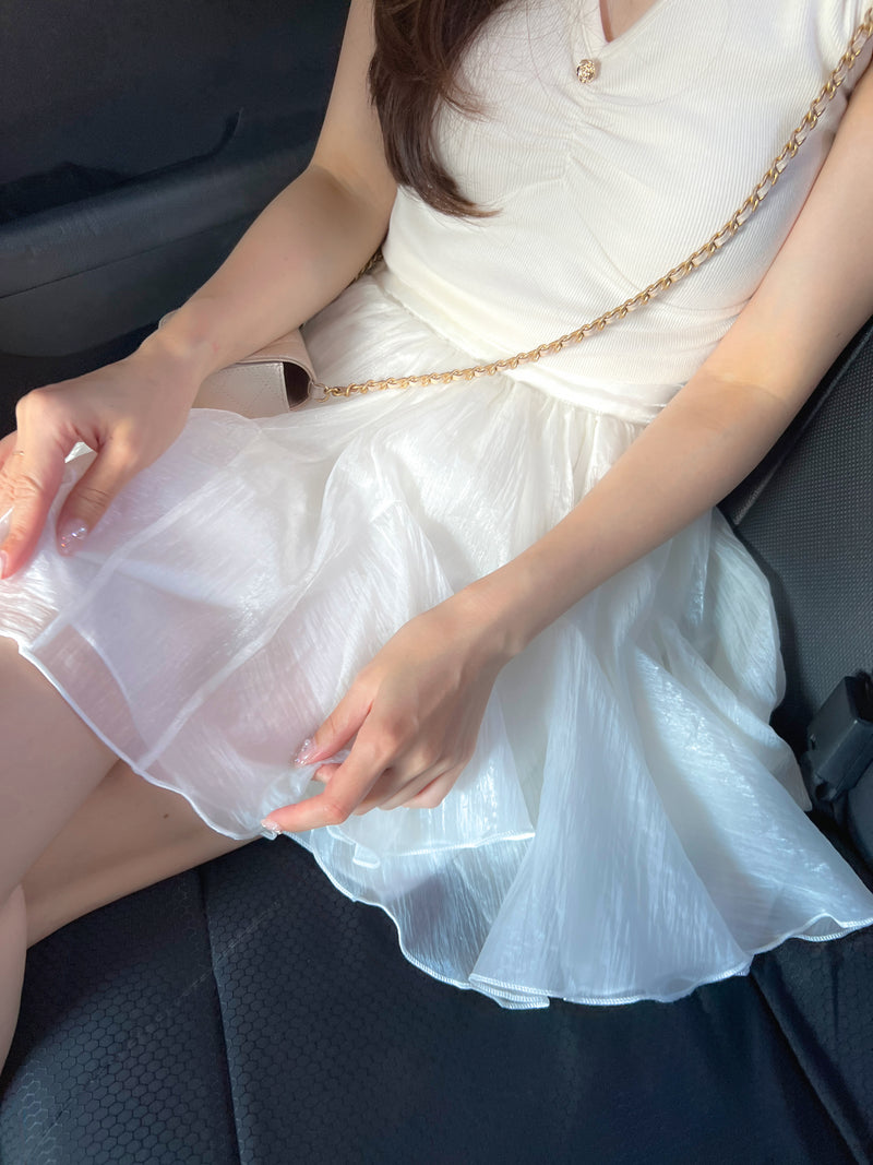 < M A D E > The Crinkle Tulle Skirt