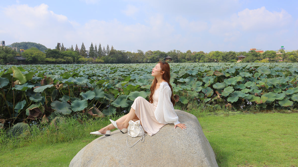 < M A D E > Calming Morning Jersey Dress