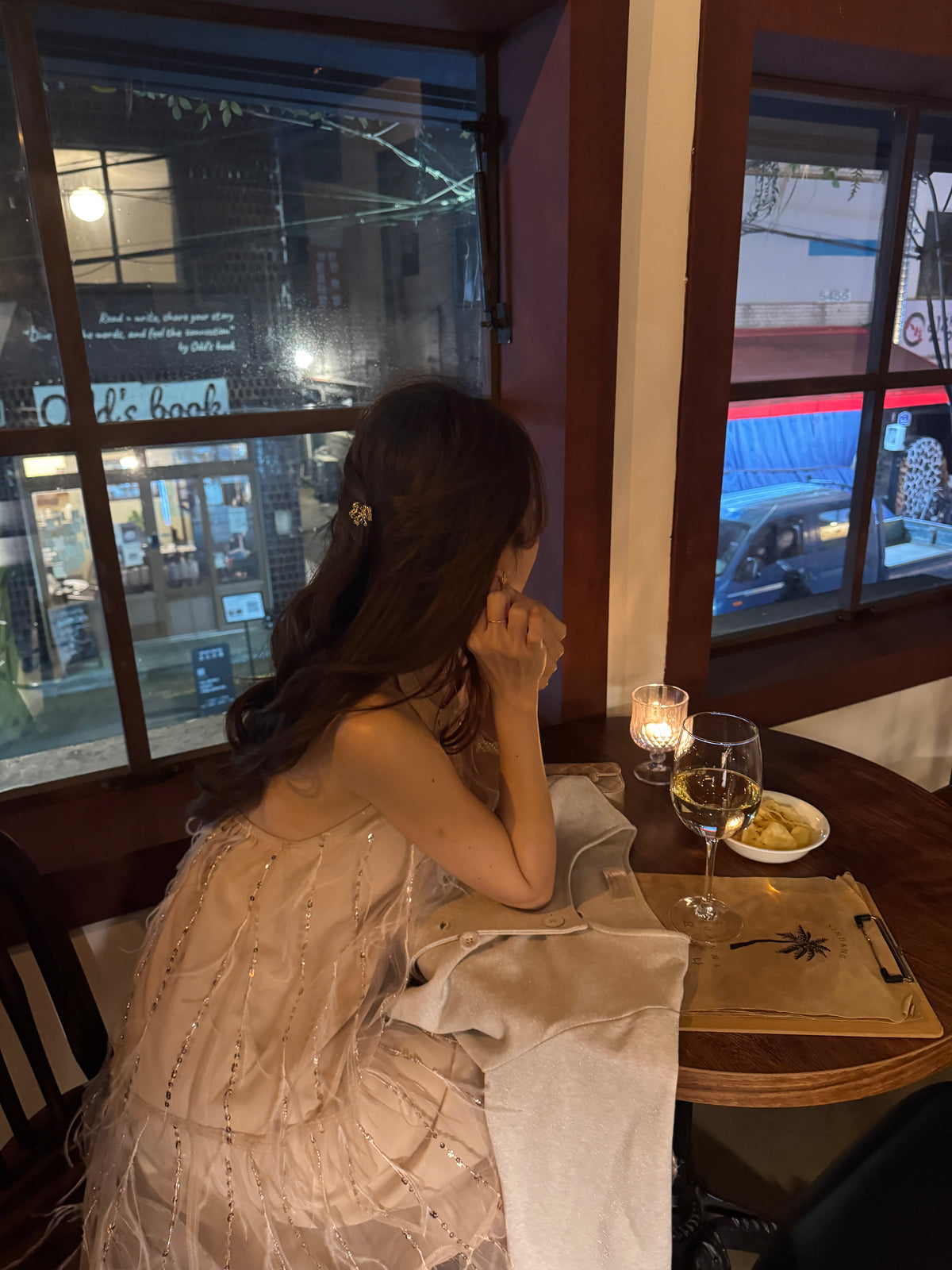 < M A D E > Rose Feather Cocktail Dress