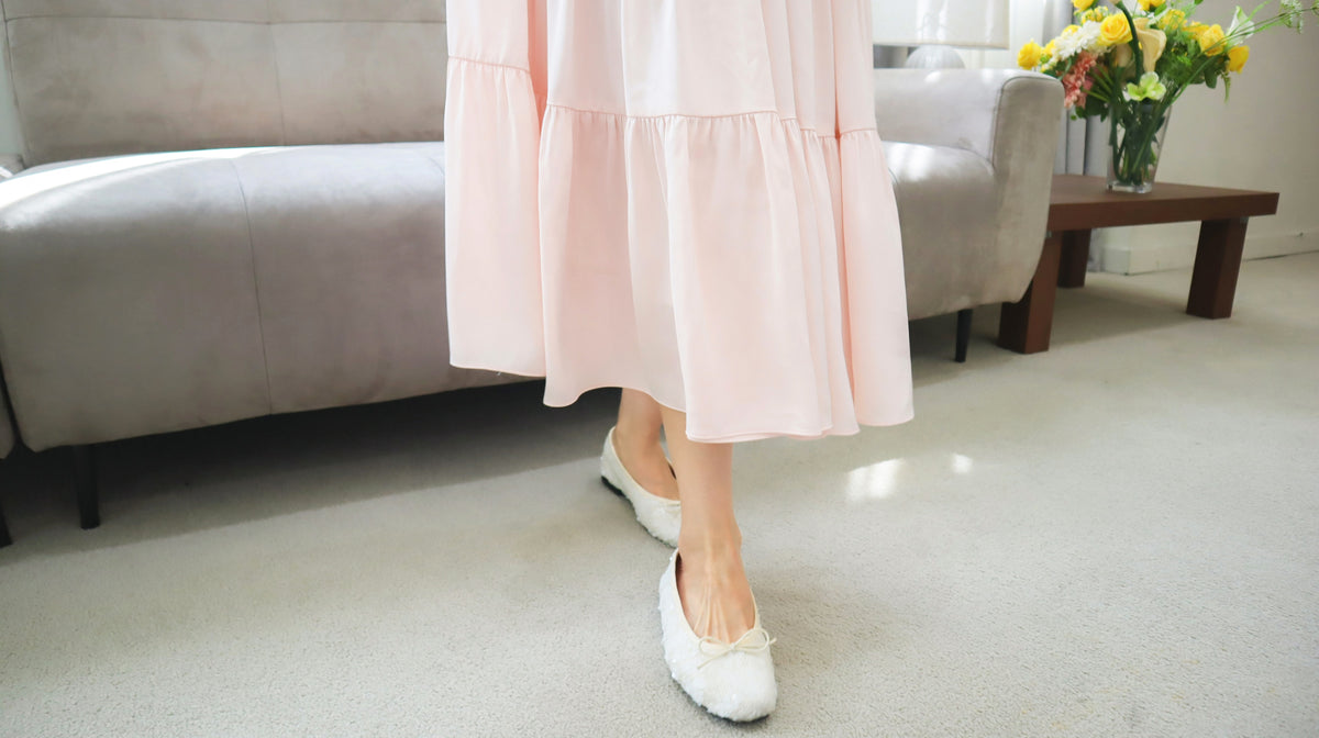 < M A D E > Lacquered Silky Long Skirt