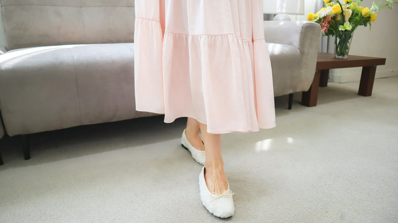 < M A D E > Lacquered Silky Long Skirt