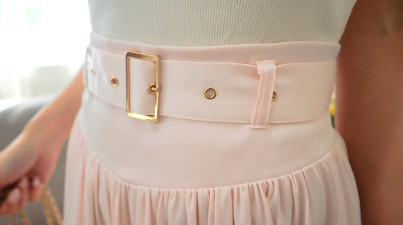 < M A D E > Lacquered Silky Long Skirt