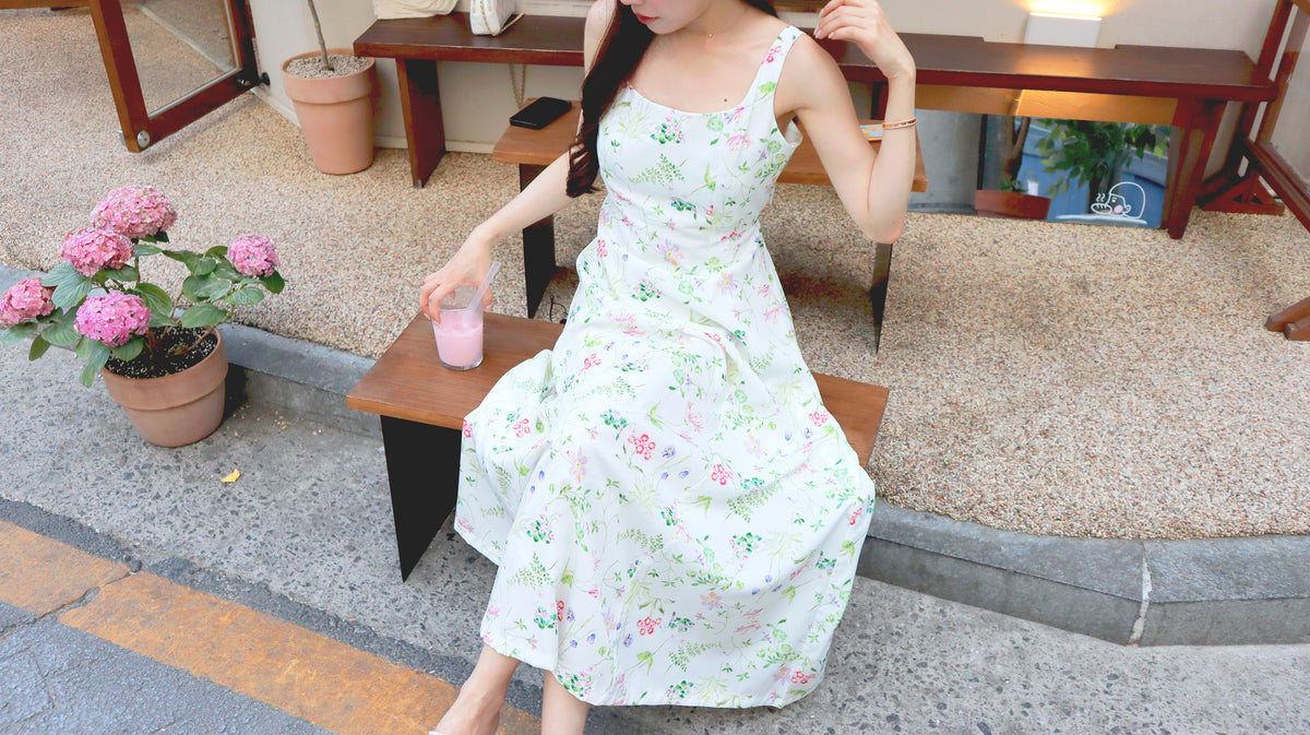 Frenchy Herb Land Long Dress