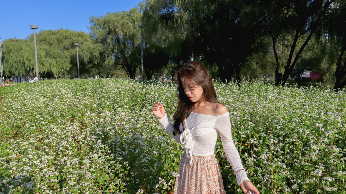 Orange Flowers Layers Skirt