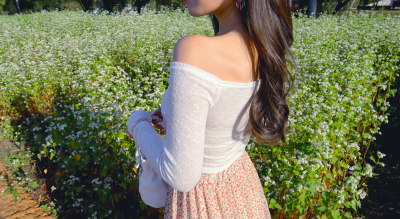 Orange Flowers Layers Skirt