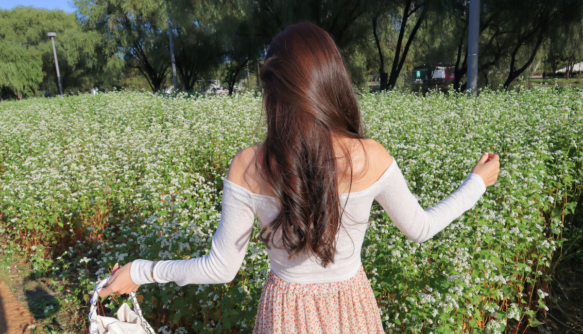 Orange Flowers Layers Skirt