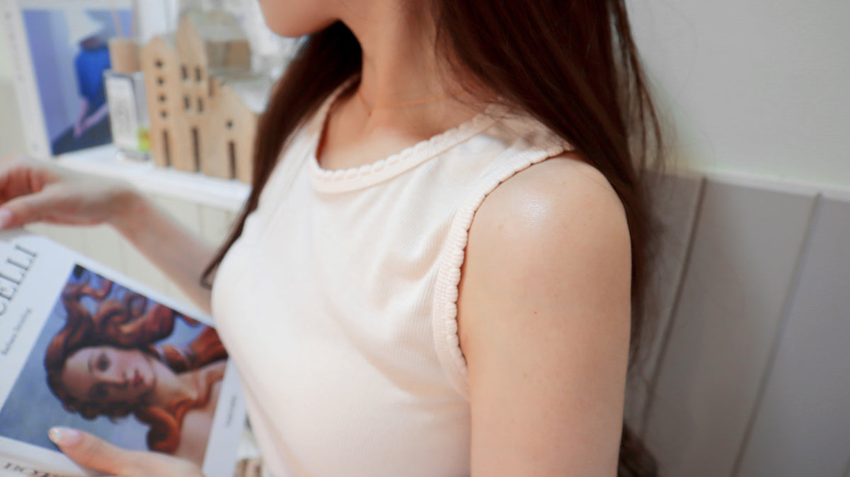 Apricot Cream Cotton Vest