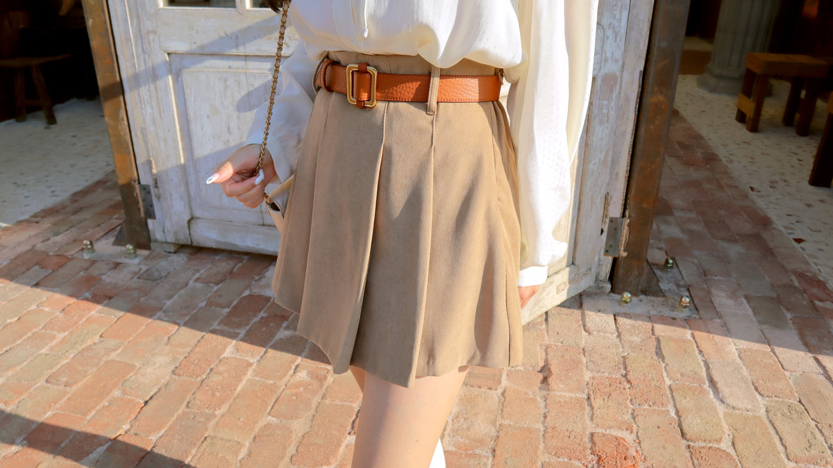 Dalgona Latte Mini Skirt