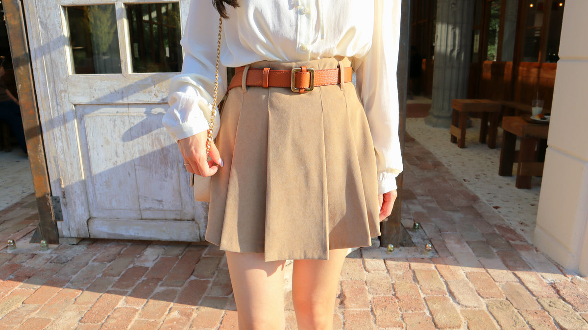 Dalgona Latte Mini Skirt