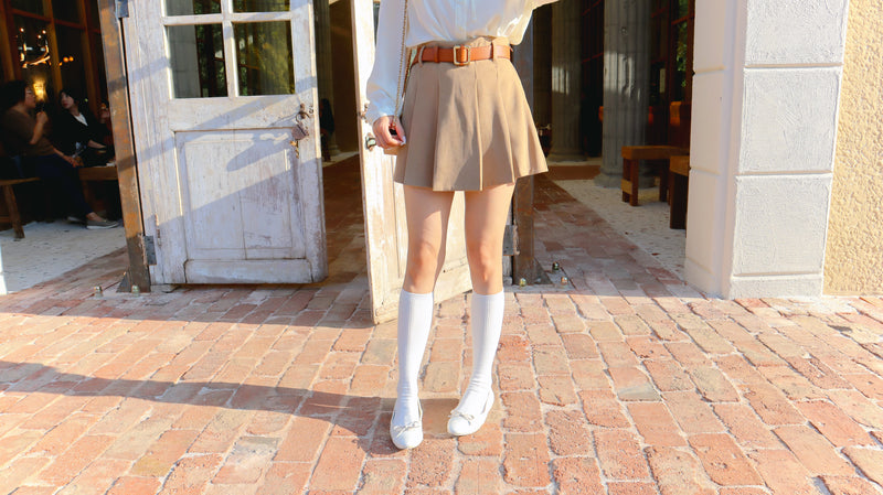 Dalgona Latte Mini Skirt