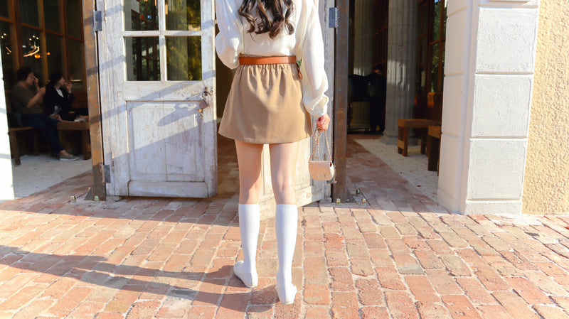 Dalgona Latte Mini Skirt