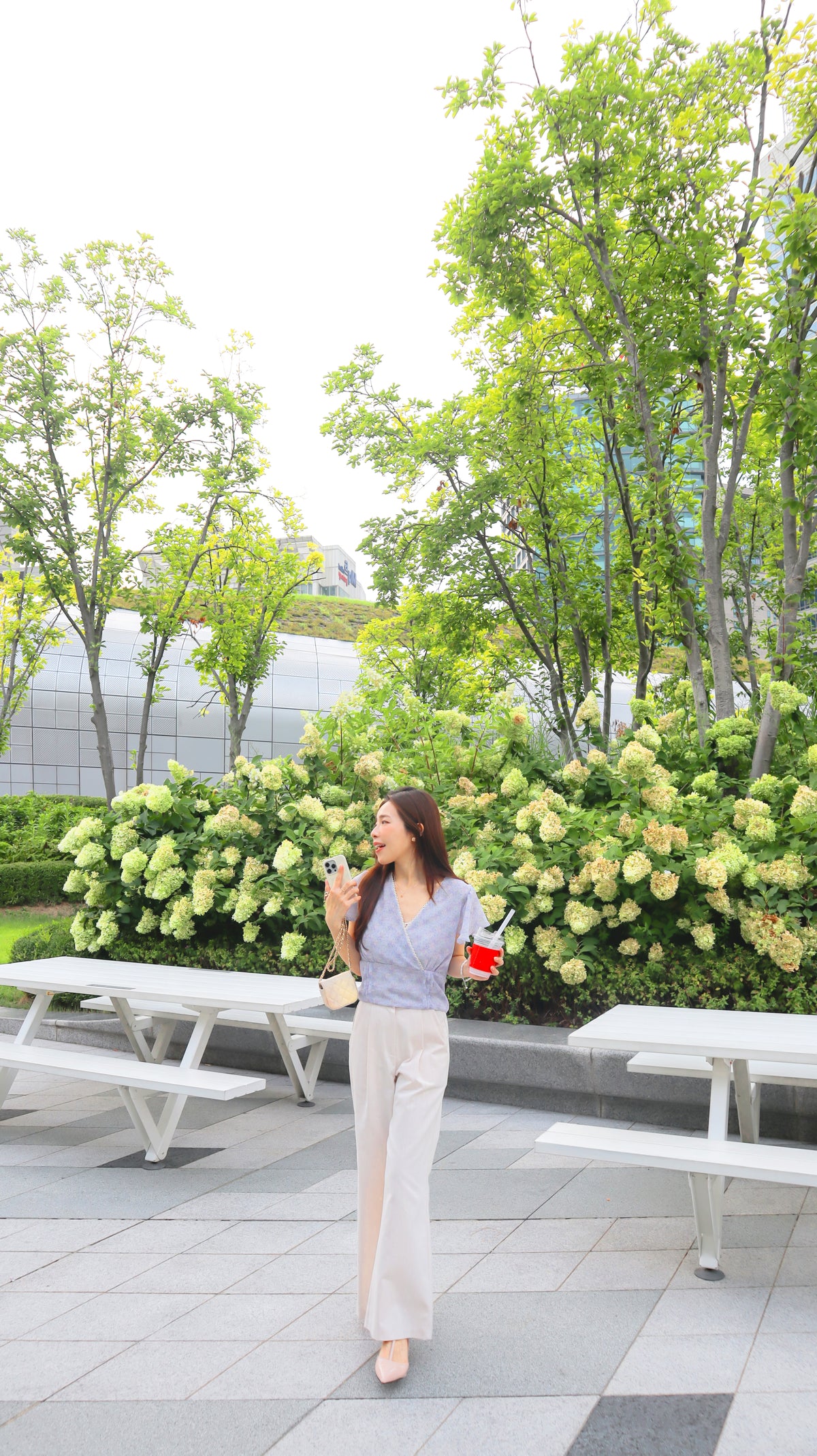 < M A D E > Lace Petal Crossover Blouse