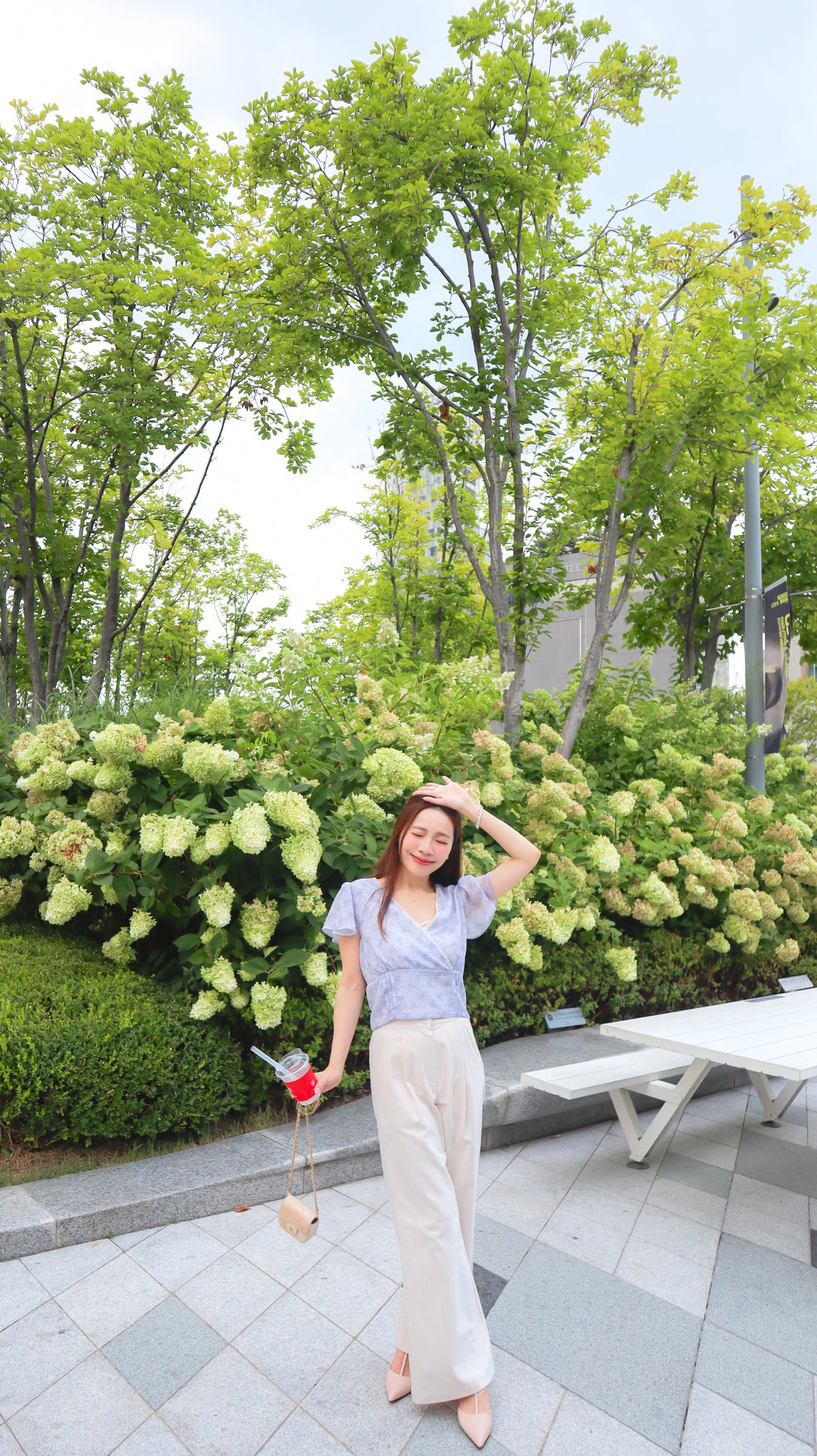 < M A D E > Lace Petal Crossover Blouse