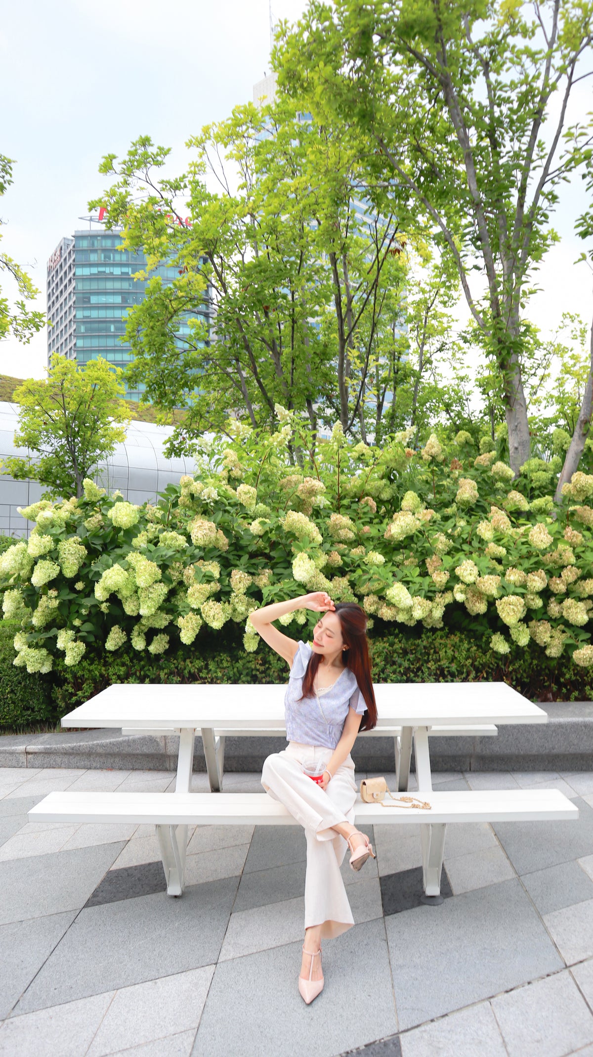 < M A D E > Lace Petal Crossover Blouse