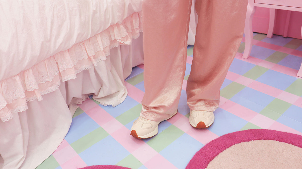 Just Weekday Pink Satin Slacks