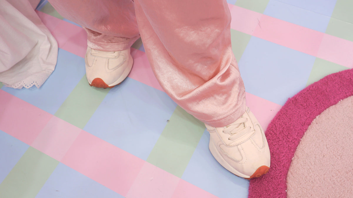 Just Weekday Pink Satin Slacks