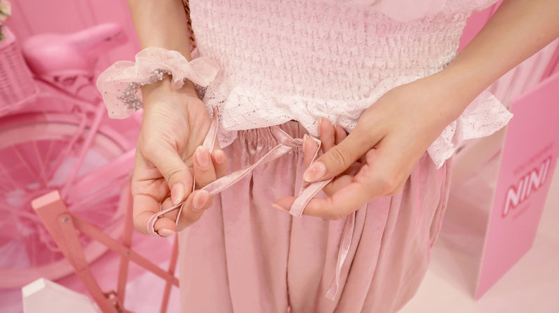 Just Weekday Pink Satin Slacks