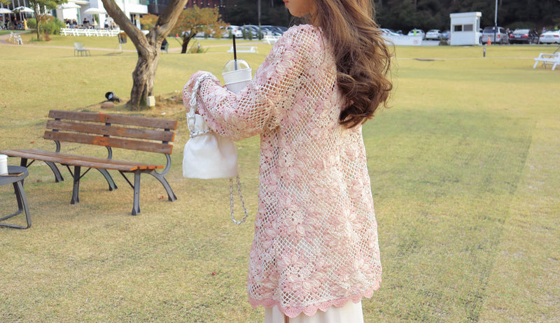 < M A D E > Embroidery Peony Lace Jacket