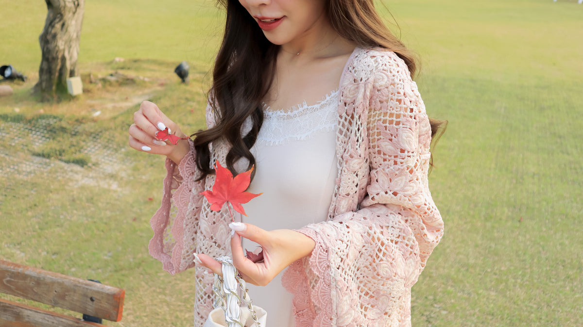 < M A D E > Embroidery Peony Lace Jacket