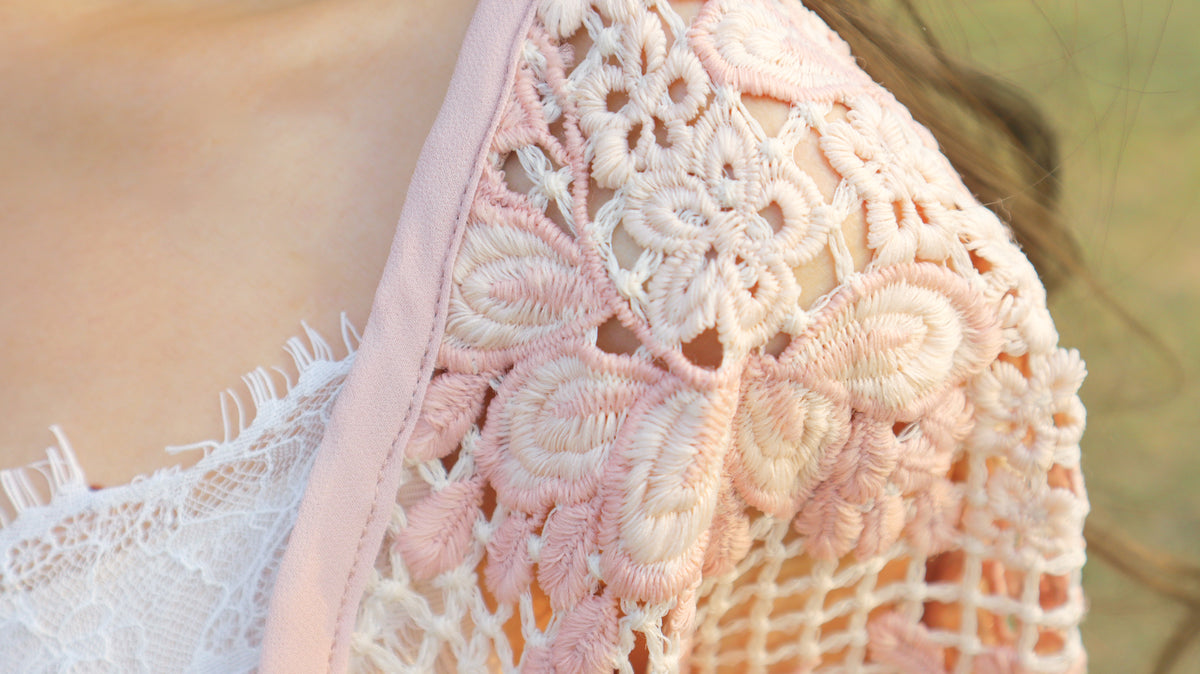 < M A D E > Embroidery Peony Lace Jacket