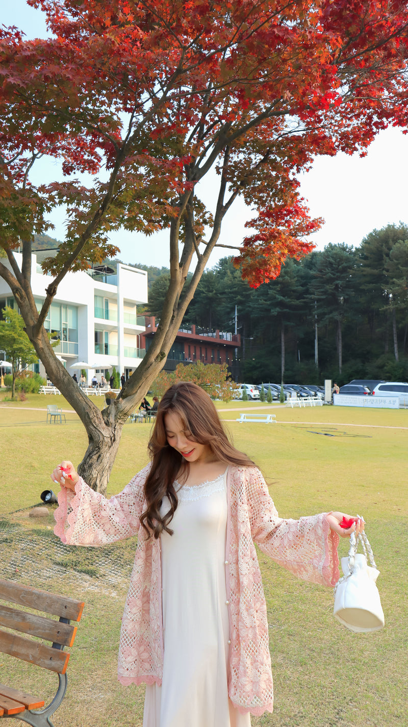 < M A D E > Embroidery Peony Lace Jacket