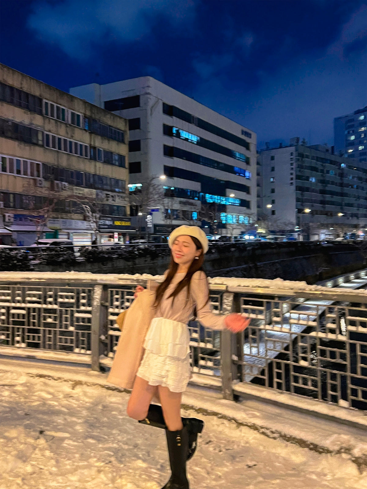 < M A D E > Snowfield Patched Top