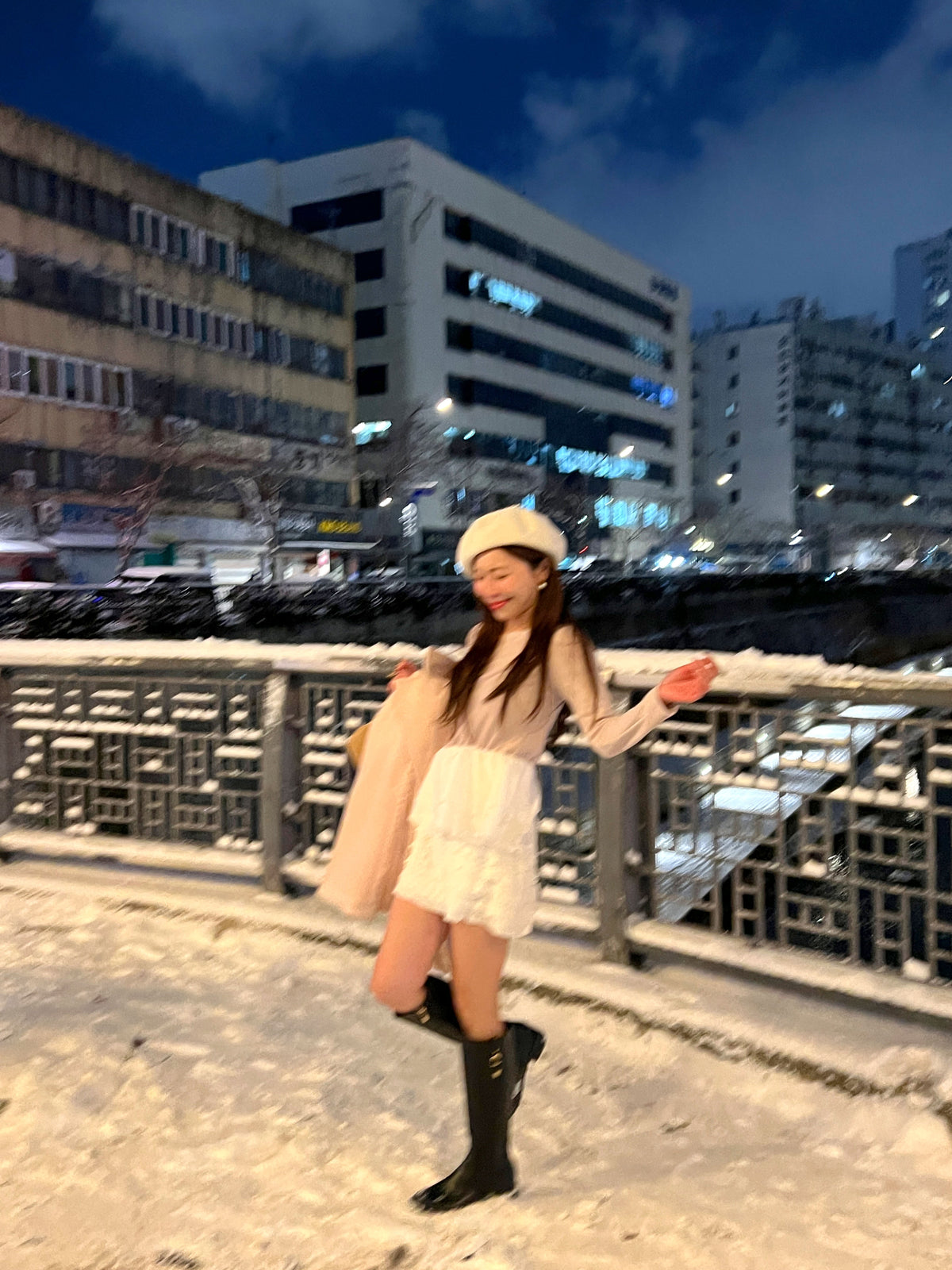 < M A D E > Snowfield Patched Top