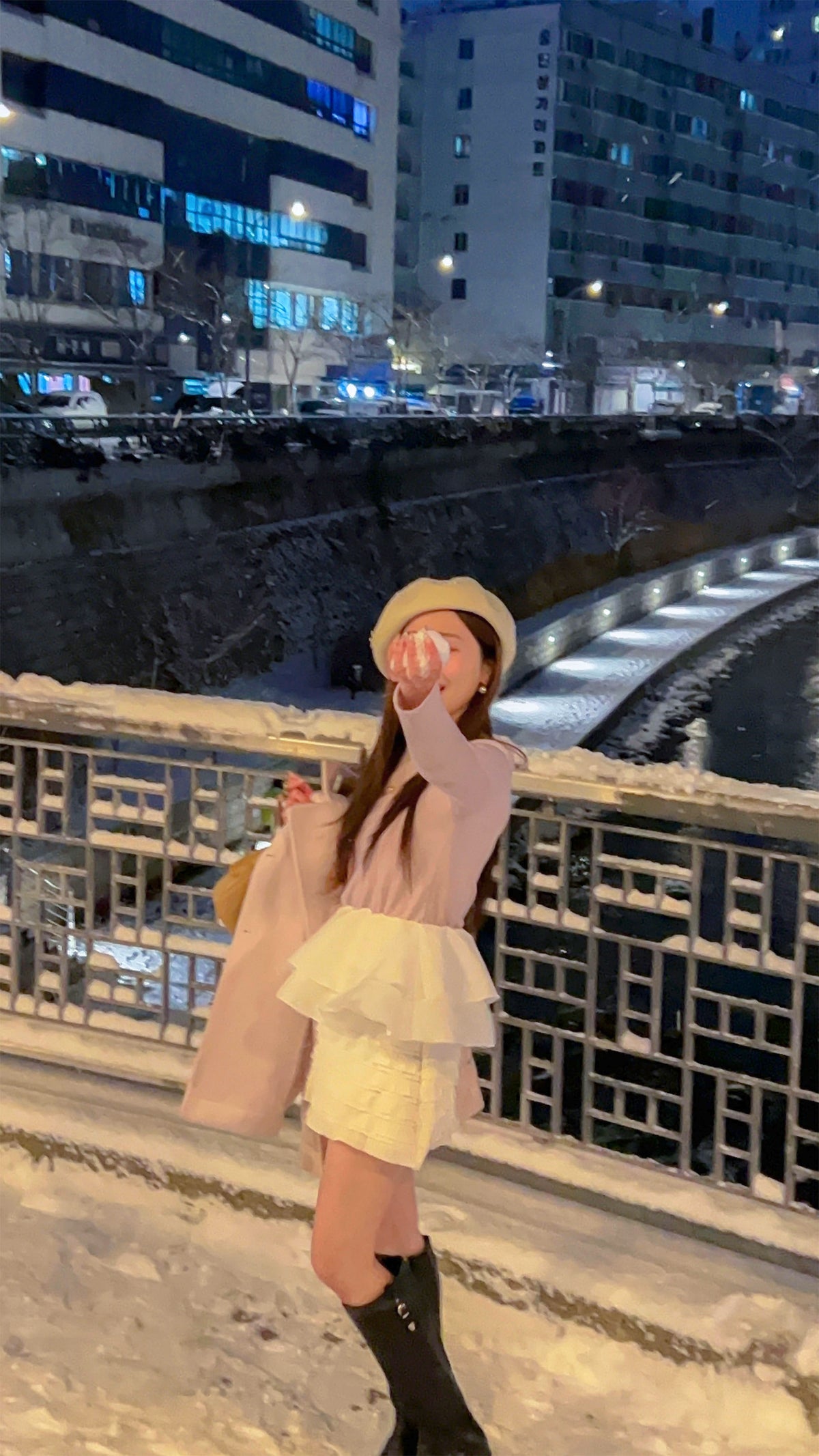 < M A D E > Snowfield Patched Top