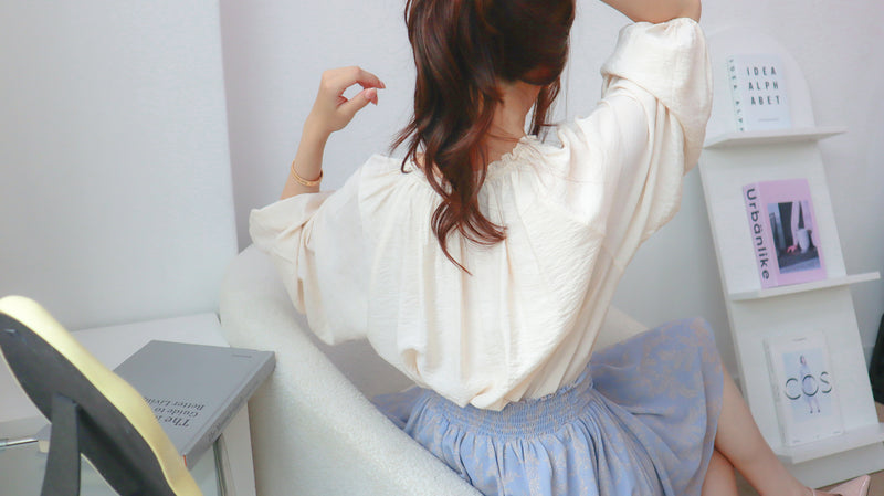Creamy Choux Blouse