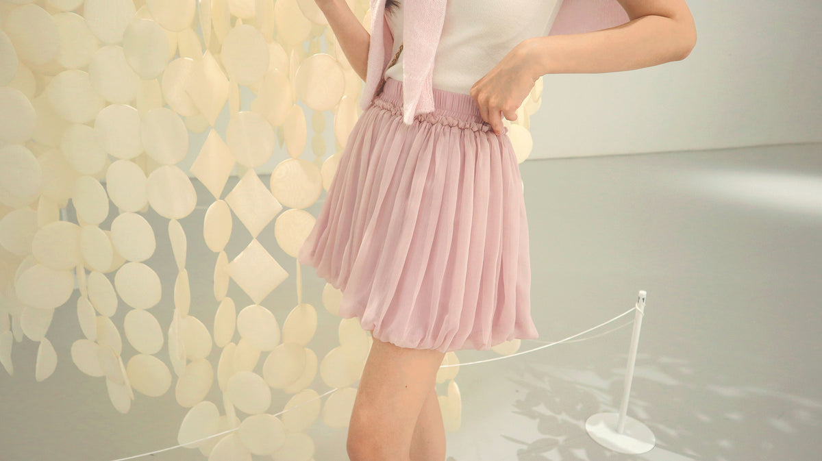 < M A D E > Airy Balloon Mini Skirt