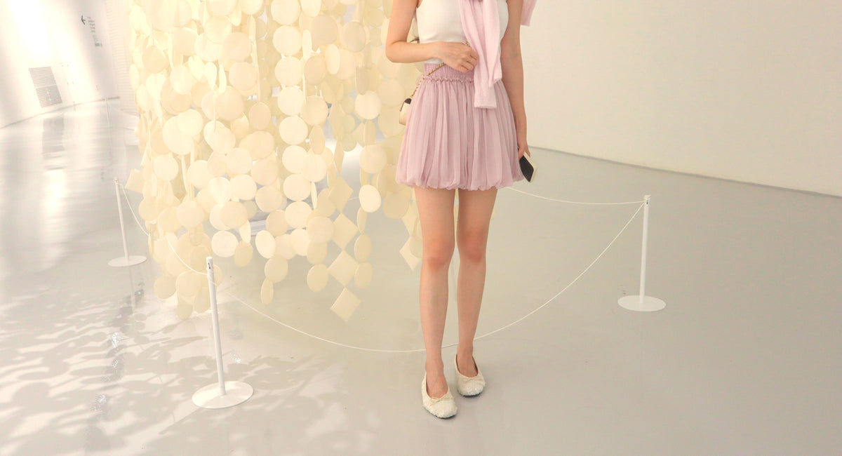 < M A D E > Airy Balloon Mini Skirt