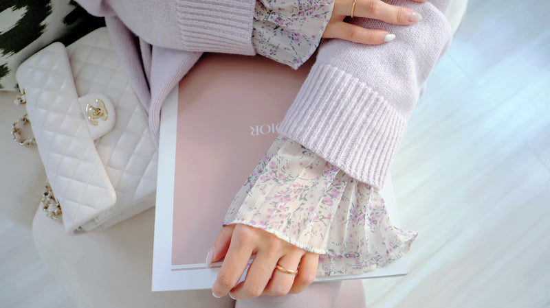 < M A D E > Lavender Drizzle Chiffon Blouse