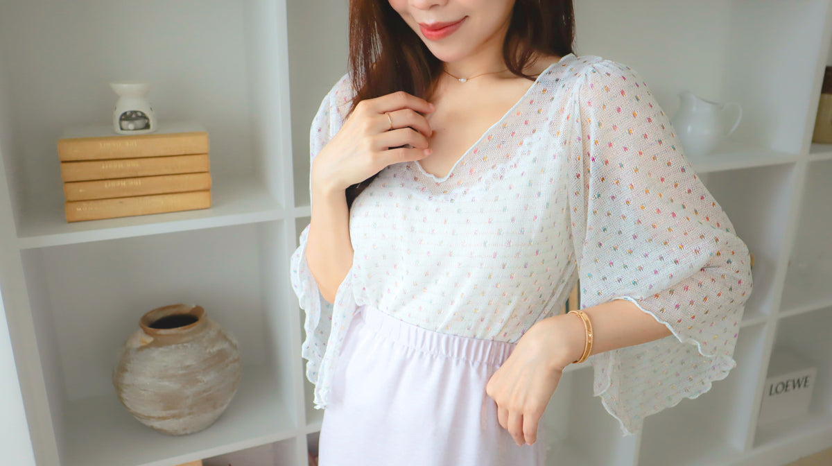 < M A D E > Mollusk Butterfly Knitted Top